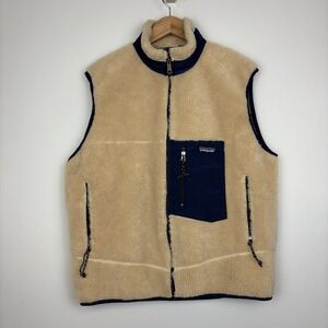 Vintage Patagonia Retro X Deep Pile Sherpa Fleece Vest Men's L USA